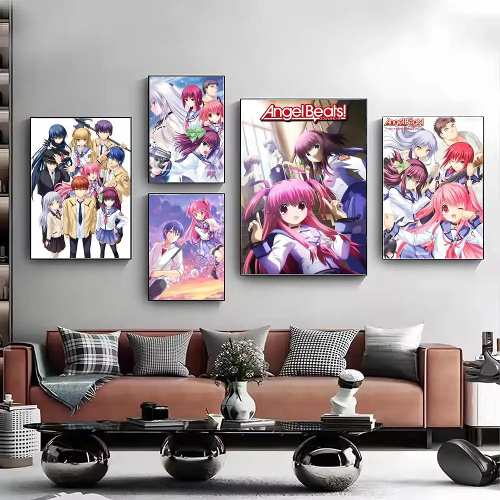 A-Angel Beats Emotional_Anime Poster Stylish Wall Art for Living Room Bedroom Study Home Decor Gift