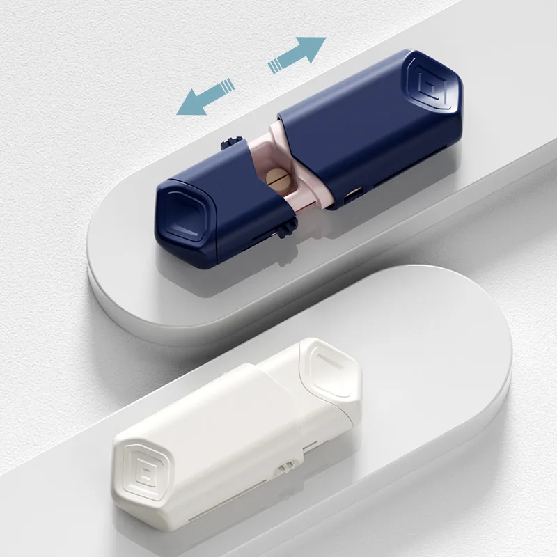 Pull-out conveniente corte caixa de comprimidos mini retrátil caixa de comprimidos dispensador portátil caixas de vedação de medicação