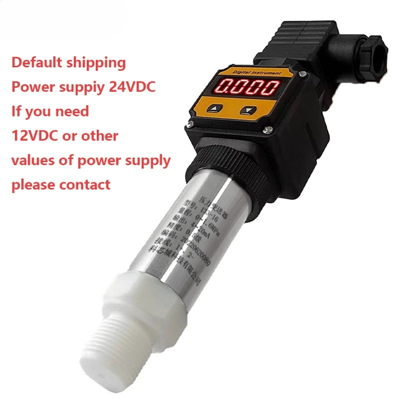 PTFE anti-corrosion pressure transmitter, resistant to strong acids and alkalis, PTFE digital pressure sensor