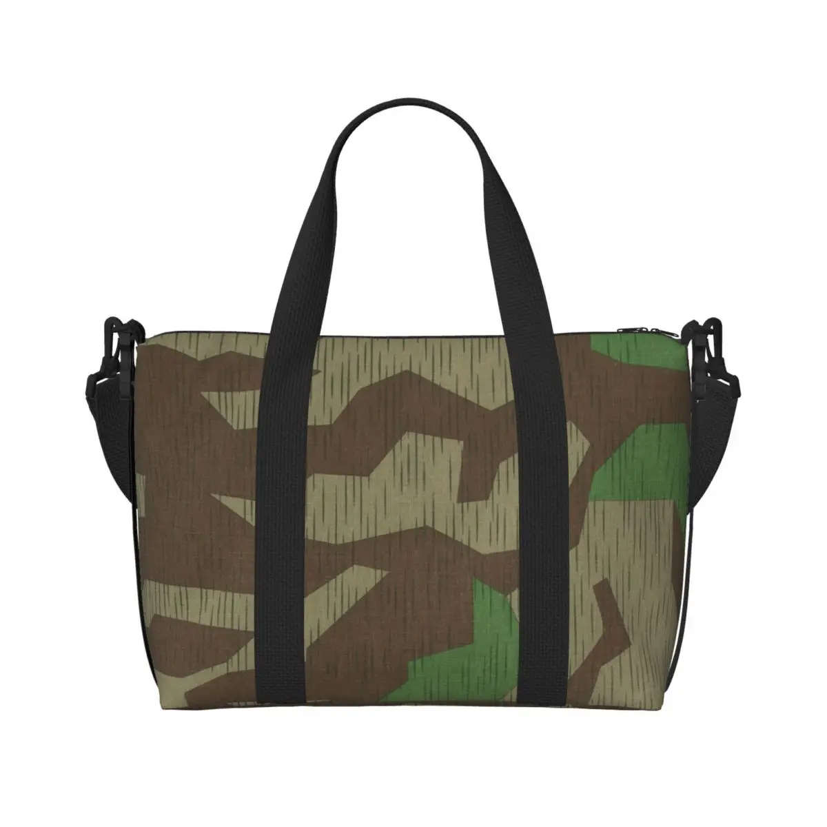 Custom Large Splittertarn Camouflage Splinter Camo Tote Bag Women Germany Military Shopping Shoulder Gym Beach Travel Bag