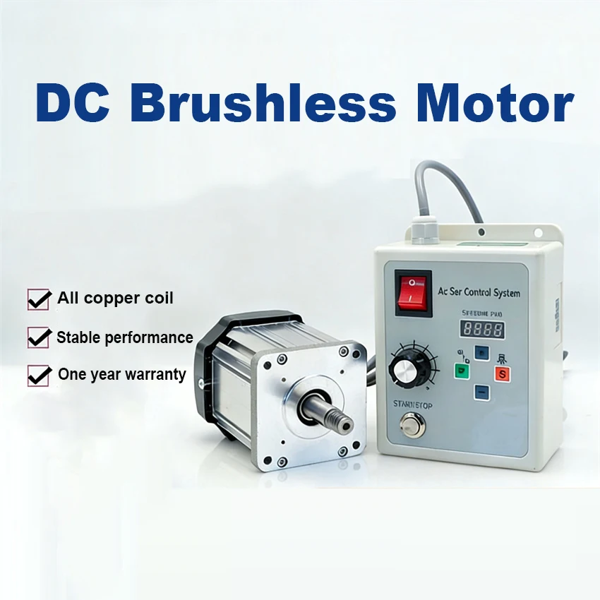 

High Power 110V/220V Brushless DC Servo Motor Kit 750W with Speed Adjustable Controller Servo Motor Lathe Belt Sewing Machine