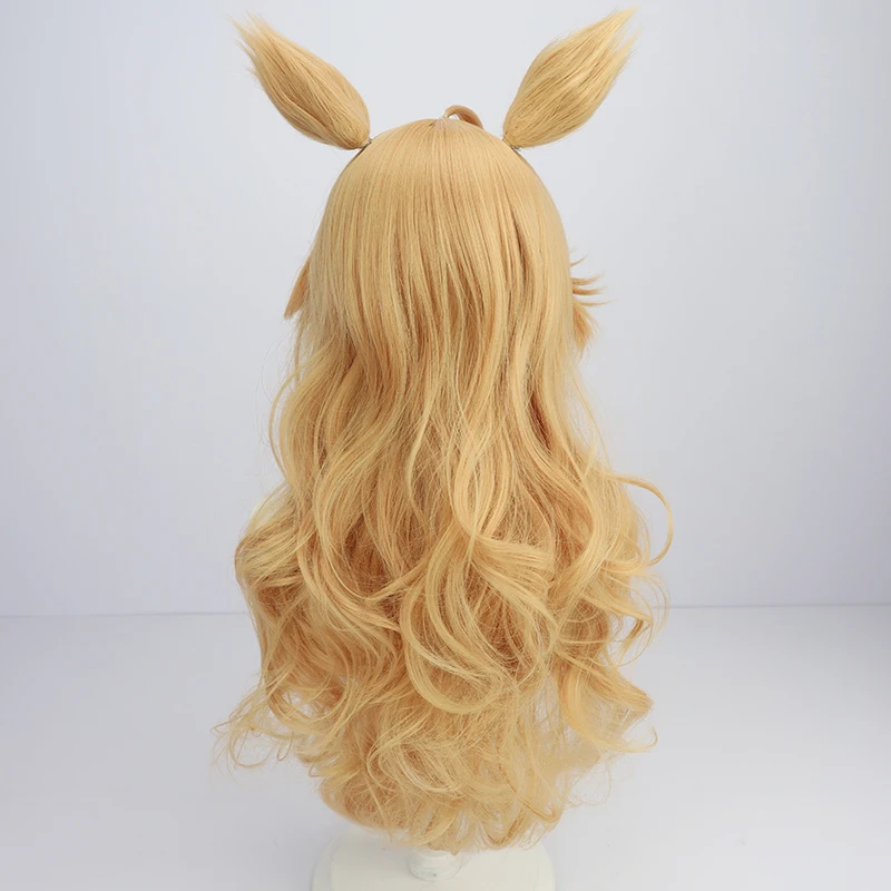 애니메이션 우마무스메 골드쉽 코스프레 가발, 헤어 귀, 실제 두피 느낌 코스프레 파티 의상, 헤드웨어, 할로윈 + 가발 캡 의상