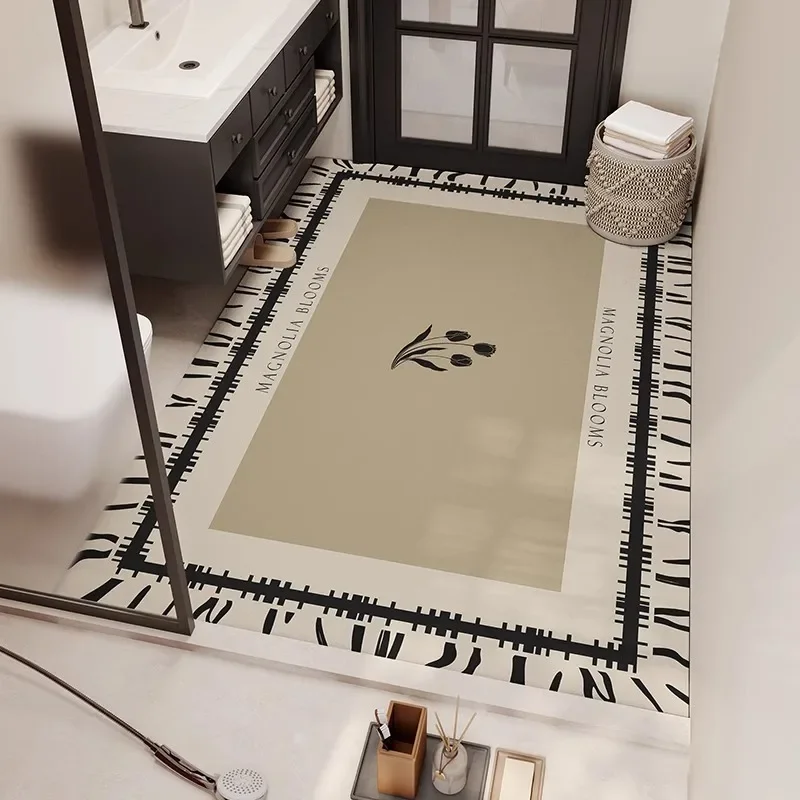 Alfombra de baño absorbente de gran tamaño, alfombrilla antideslizante para inodoro, decoración del hogar, alfombrilla de baño, alfombrillas de pie de barro de Diatom suave