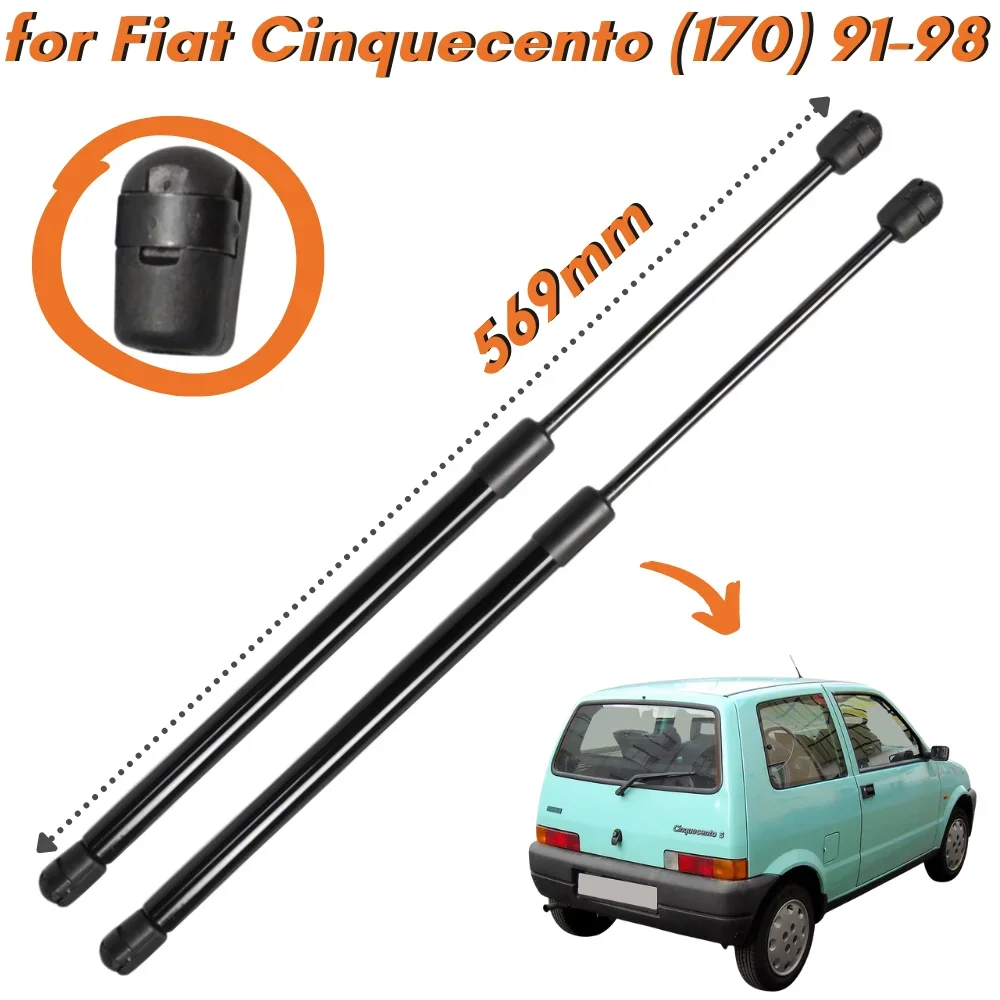 

Qty(2) Trunk Struts for Fiat Cinquecento (170) Hatchback 1991-1998 569mm Rear Tailgate Boot Lift Supports Gas Springs Shocks