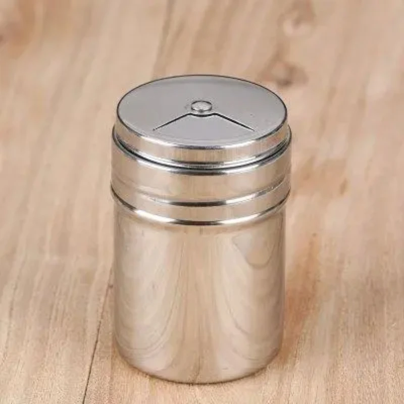 Salt Sugar Bottle Rotating Cover Multi-purpose Stainless Steel Kitchen Gadgets Spice Pepper Shaker Spice Jar Seasoning Can