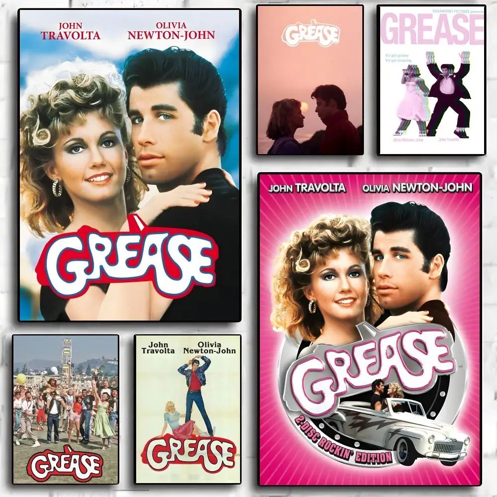 Movie Grease Poster Waterproof Wall Art Sticker For Home Living Room Bedroom Bar Vintage Decor High Quality Print Gift