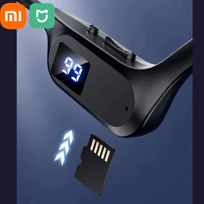 Беспроводные наушники Xiaomi Real Bone Conduction, спортивные наушники, Bluetooth-совместимая гарнитура, громкая связь с микрофоном для бега