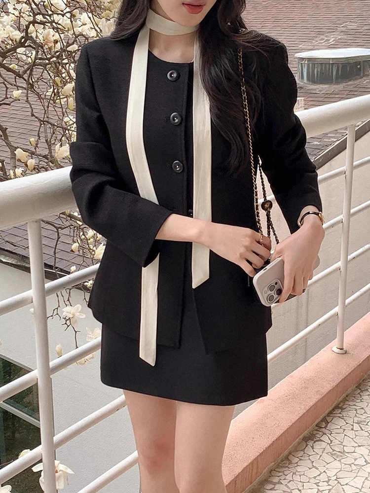 Slim Fit ort Wollmantel Damen SLE Single Button Keted Taille-Cinching Faionable Herbst Oberbekleidung Koreanischer Straight Cut