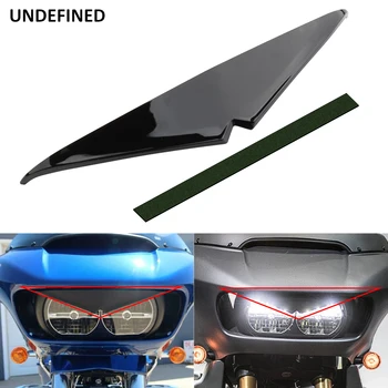 할리로드 글라이드 스페셜 CVO FLTRX 2015-2023 헤드 램프 눈썹 눈꺼풀 상단 팁 커버 바이저 액센트 용 오토바이 헤드 라이트 트림