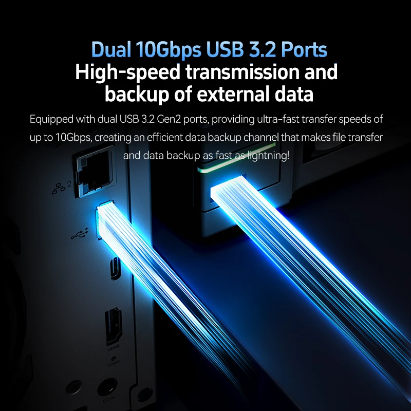 XikeStor DIY NAS Server 4-Bay SATA 4x M.2 NVMe SSD 2.5GbE تخزين منافذ LAN المزدوجة للمكتب المنزلي