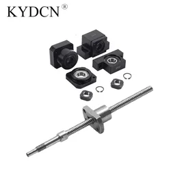 8mm SFK0801 0802 0802.5 Ball Screw Length 150 200 250 300 350 400 450 500 550 mm Processed + End Support EK6+EF6 FK6+FF6