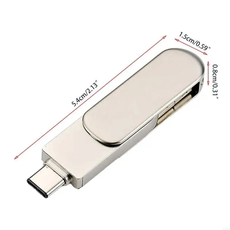 محرك أقراص فلاش محمول LX0B محمول U في 1 لنظام Android- النوع C USB3.0 DISK 32/64/128GB