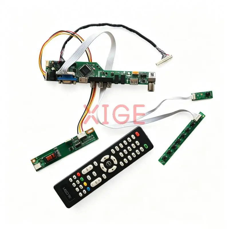 

Monitor Drive Controller Board Fit N141I3 LQ141K1LB1C N141I1 TD141THCA1 USB+AV+VGA+HDMI 1280x800 1-CCFL 30 Pin LVDS 1280*800 Kit