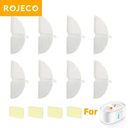 ROJECO Water Fountain Filter Only For Double Cat Water Foutain Replaceable Filters For Cats Drinkers Pet Water Purifier Filters