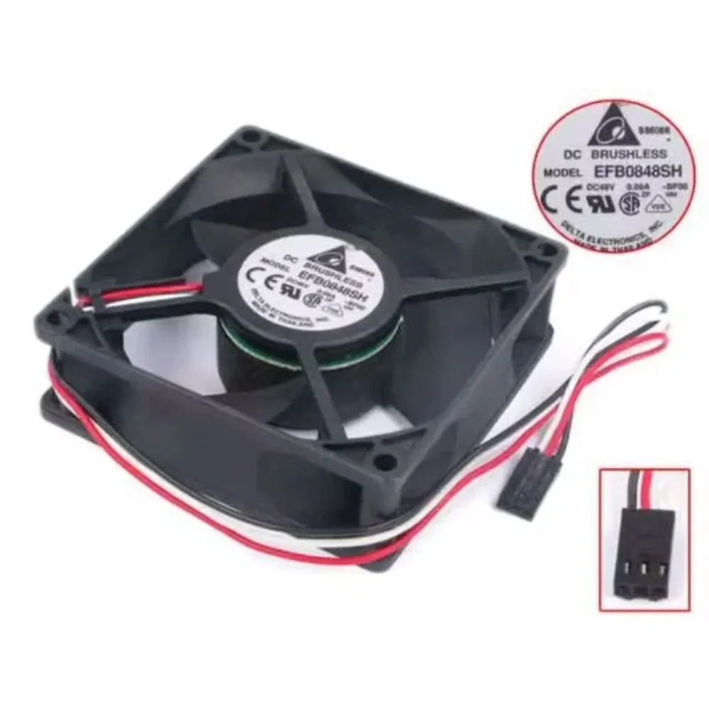 

Delta Electronics EFB0848SH BF00 Cooling Fan DC 48V 0.09A 80x80x25mm 3-Wire