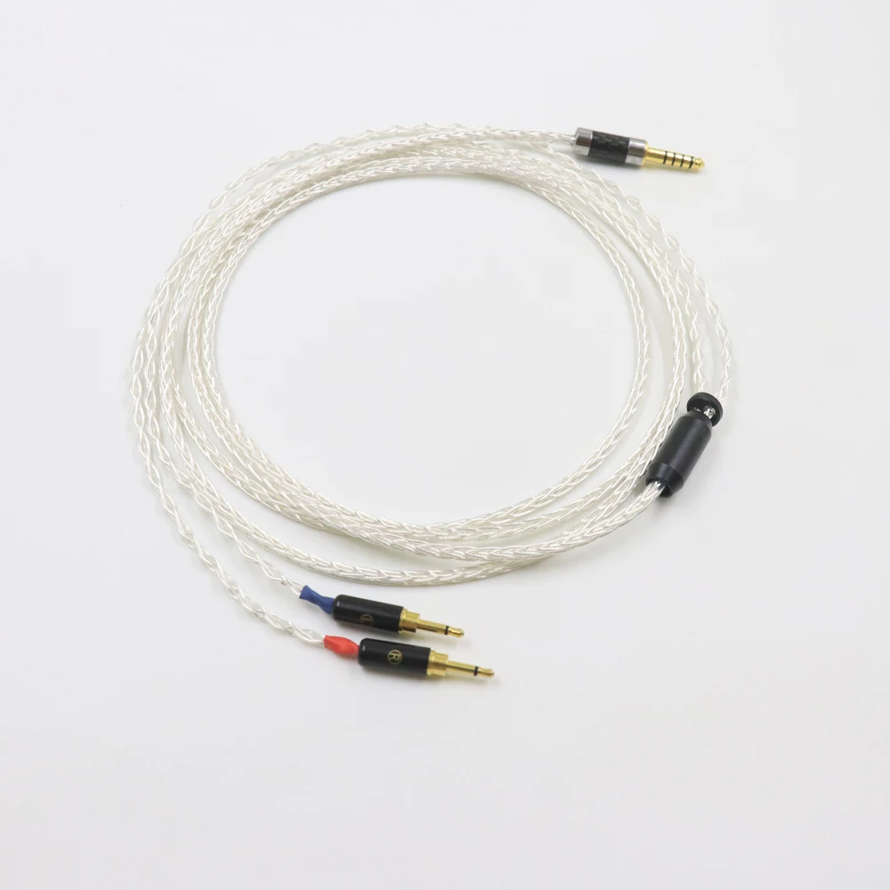 HiFi 4.4/3.5/2.5mm Balanced Silver หูฟังอัพเกรดสําหรับ Sonus Faber PRYMA Sivga Oriole SV021 1MORE H1707 Monolith M1060C