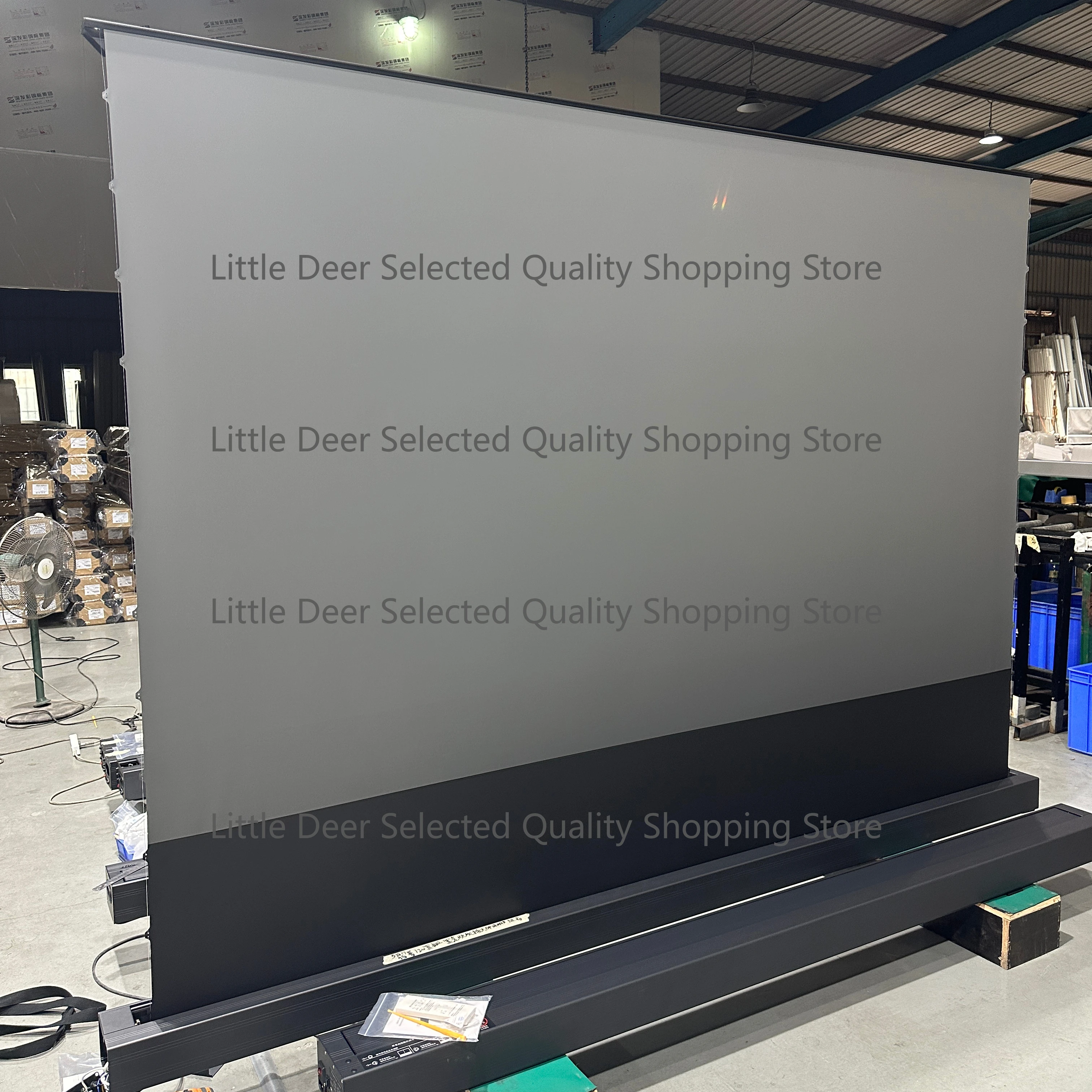 

OEM Custom Electric Projection Screen 150 Inch 16:9 HD Intelligent Floor Lift Anti-Light Feature Household Pull-Pull Wire