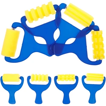 어린이용 페인팅 폼 브러시, 그래피티 롤러, 재미있는 드로잉 스폰지 브러시, 8 개