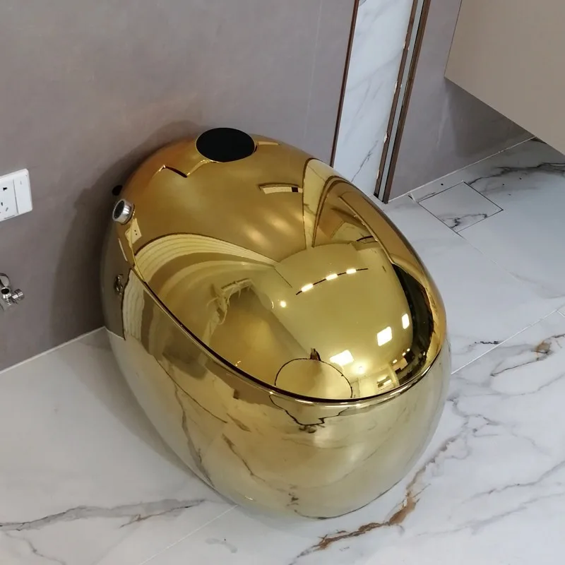 

Европейский бытовой интегрированный умный унитаз в форме золотого яйца, полностью автоматический, без ограничения давления воды, бытовой электрический унитаз