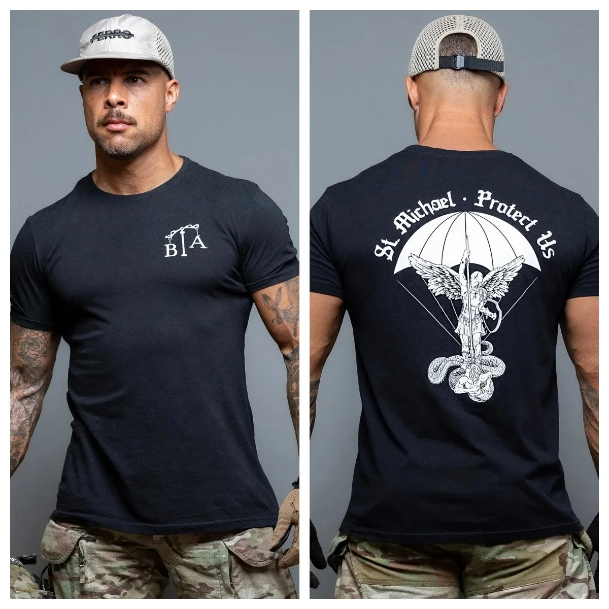 2026 St. Michael - Protect Us _ T-shirt - Suitable for Sports Wear Cotton T-shirt for Men and Women
