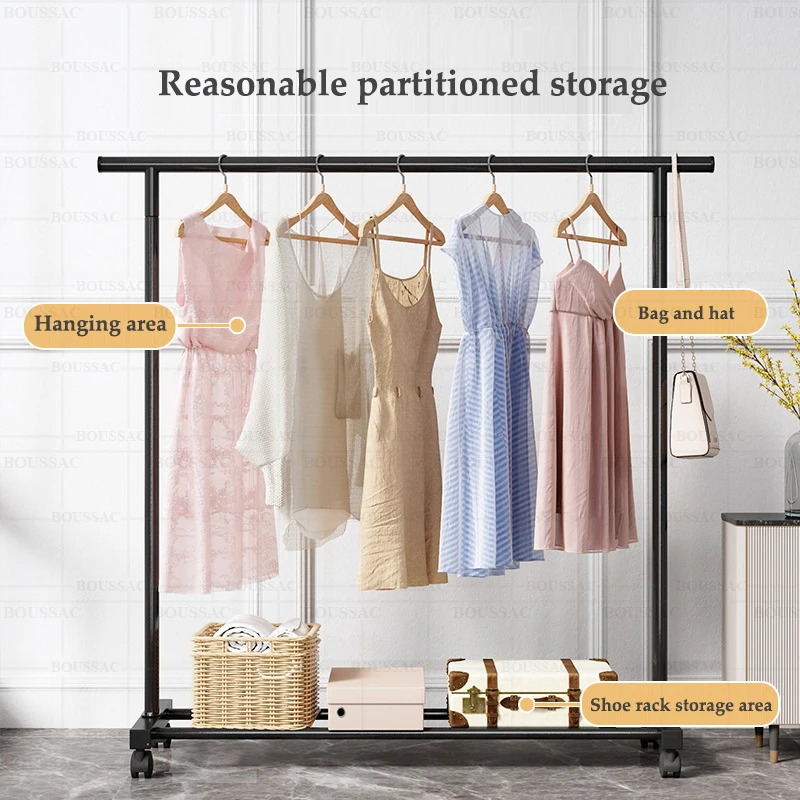 Wall Clothes Hanger Wearing for Clothes Home Furniture Coat Racks Floor Coat Rack Coats Page Wardrobe Stand Children\'s Room Rack