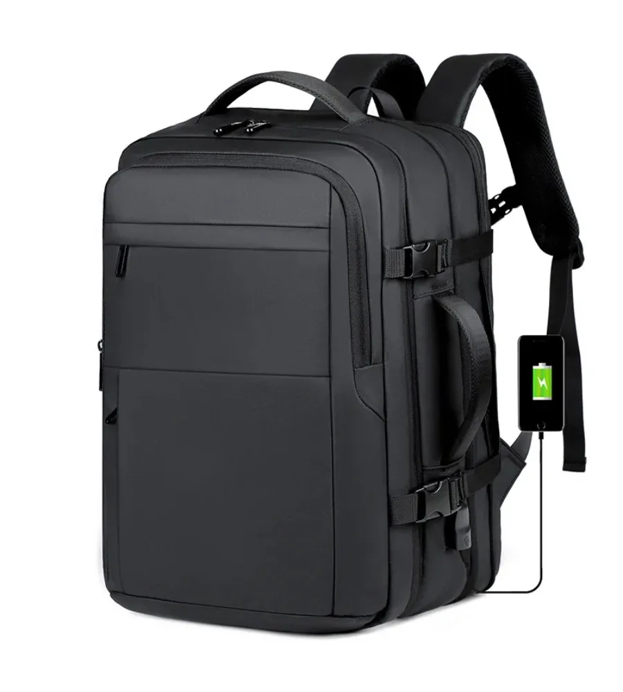 Expandable Business Backpack With USB Charging For Leisure Travel And Student Use