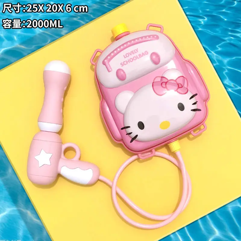 Kreatywny Hello Kitty dla dzieci pistolet na wodę do zabawy kreskówka z możliwością ściągania wody w sprayu zabawka piaszczysta plaża woda zabawki