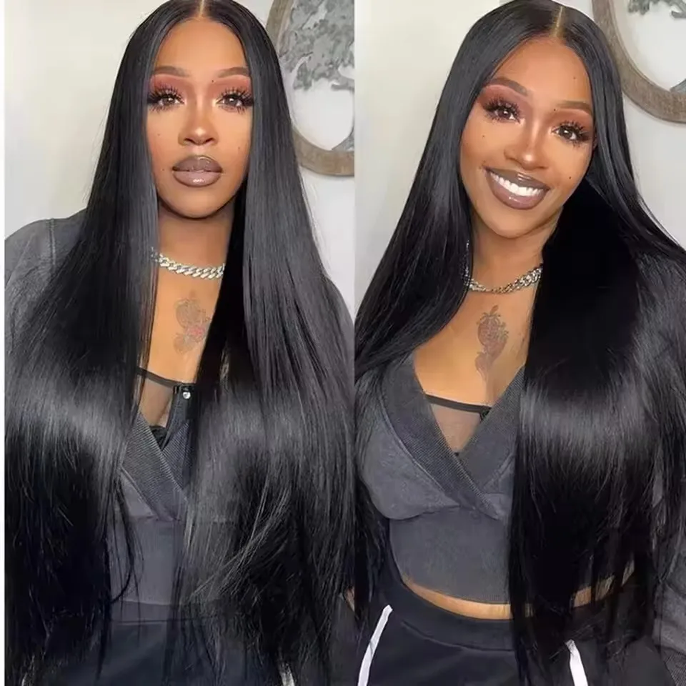 

Прозрачный прямой парик с HD-кружевной передней частью 13x4, 13x6, 30-40 дюймов, из бразильских натуральных волос, для женщин, с предварительно выщипанной линией роста волос