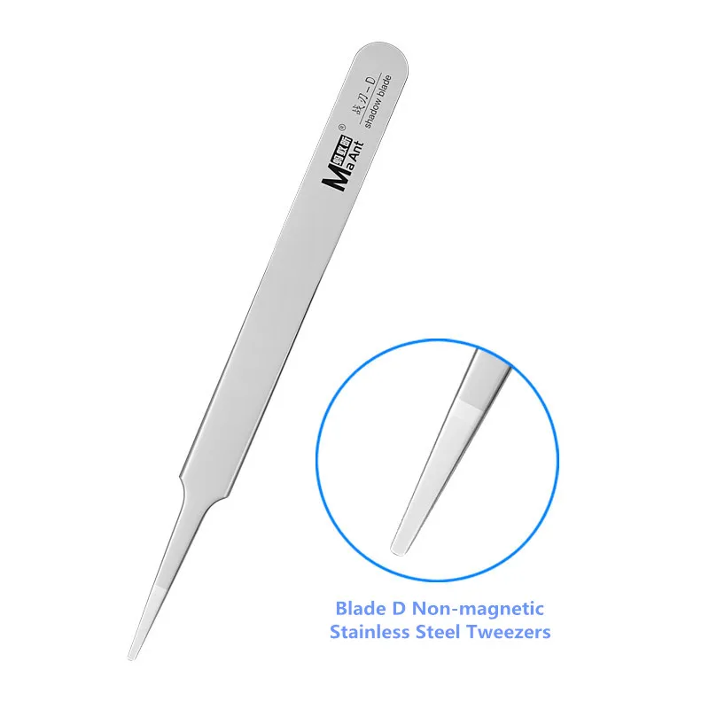 MaAnt Warblade-A/D/L High Precision Non-magnetic Tweezers for Mobile Phone Circuit Repair Ult-thin Stainless Steel Tweezers