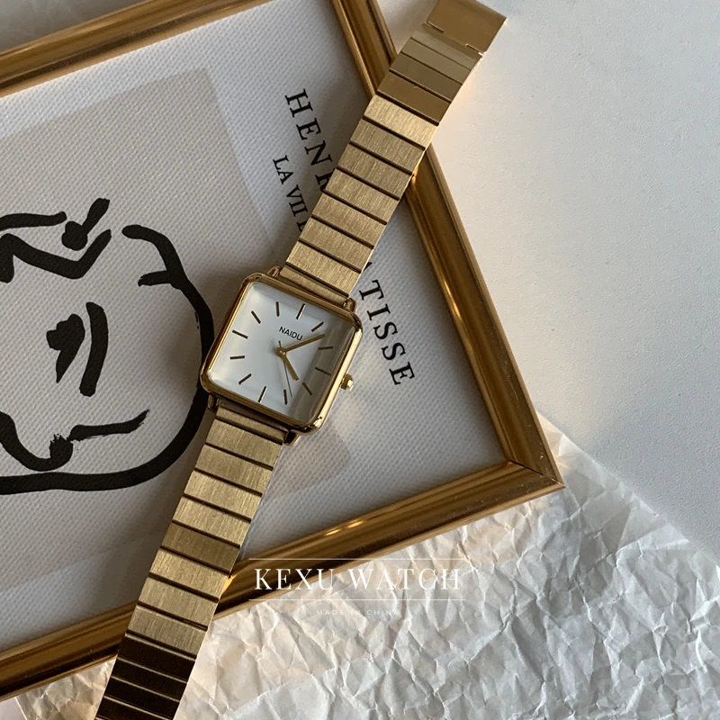 

Женские часы NAIDU, изящные женские часы с квадратным циферблатом, модные женские часы с зеленым/черным/белым циферблатом оптом