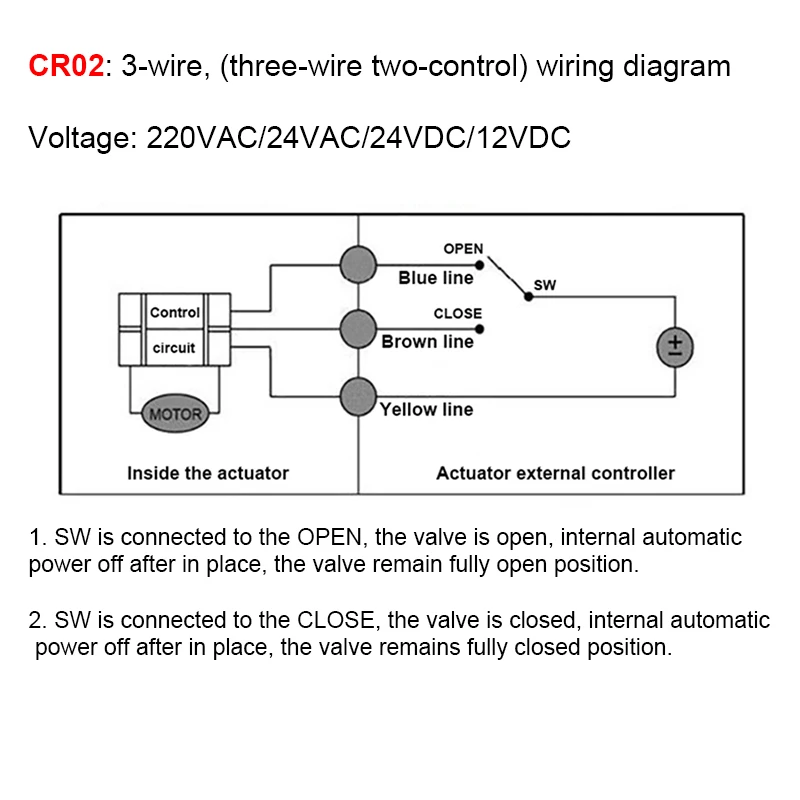 Valvola a sfera motorizzata con interruttore manuale valvole a sfera elettriche a 2 vie in ottone/acciaio inossidabile a 3 fili DC12V/DC24VDC/AC220V