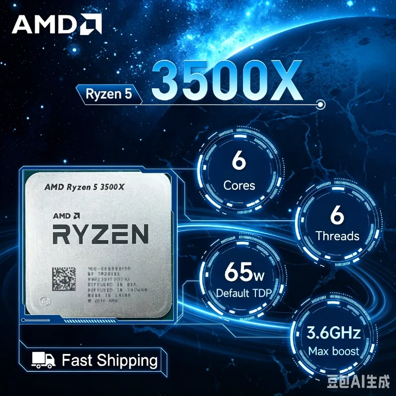 AMD R5 3500X Original Brand New CPU 7nm 3.6GHz Six Core Six Thread 32MB L3 Cache 65W Socket AM4 Desktop Chip