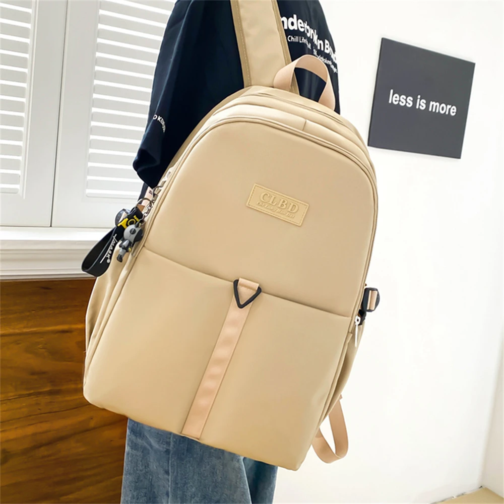 Solid Color High Quality Oxford Cloth Ladies Backpack Fashion Large-capacity Student Bag New Ladies Travel Backpack Bolso Mujer