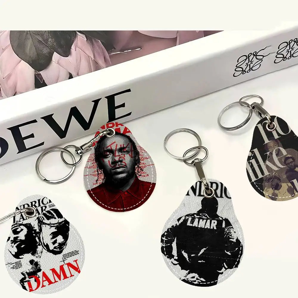 

Rapper Kendrick Lamar GNX Leather Access Card Holder, Water Drop Keychain, Bus Card Elevator Induction Protective Cover