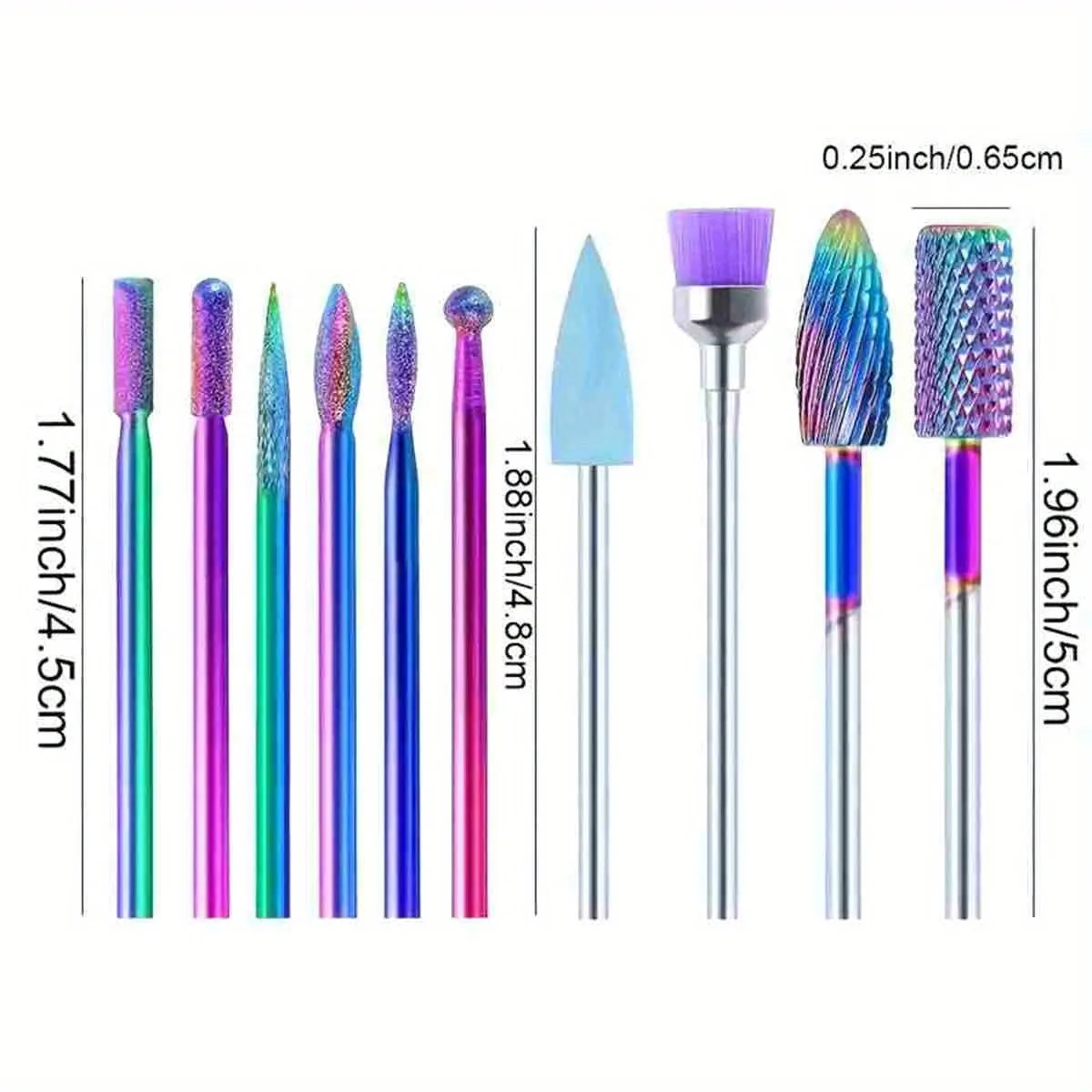 10/11/13/19Pcs/Box Professional Ceramic Nail Drill Bit Set Electric Manicure Nail File Bit For Acrylic Gel Nails And Cuticles
