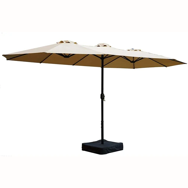 

Double-sided Outdoor Patio Parsol With Crank And Base Aluminum Umbrella