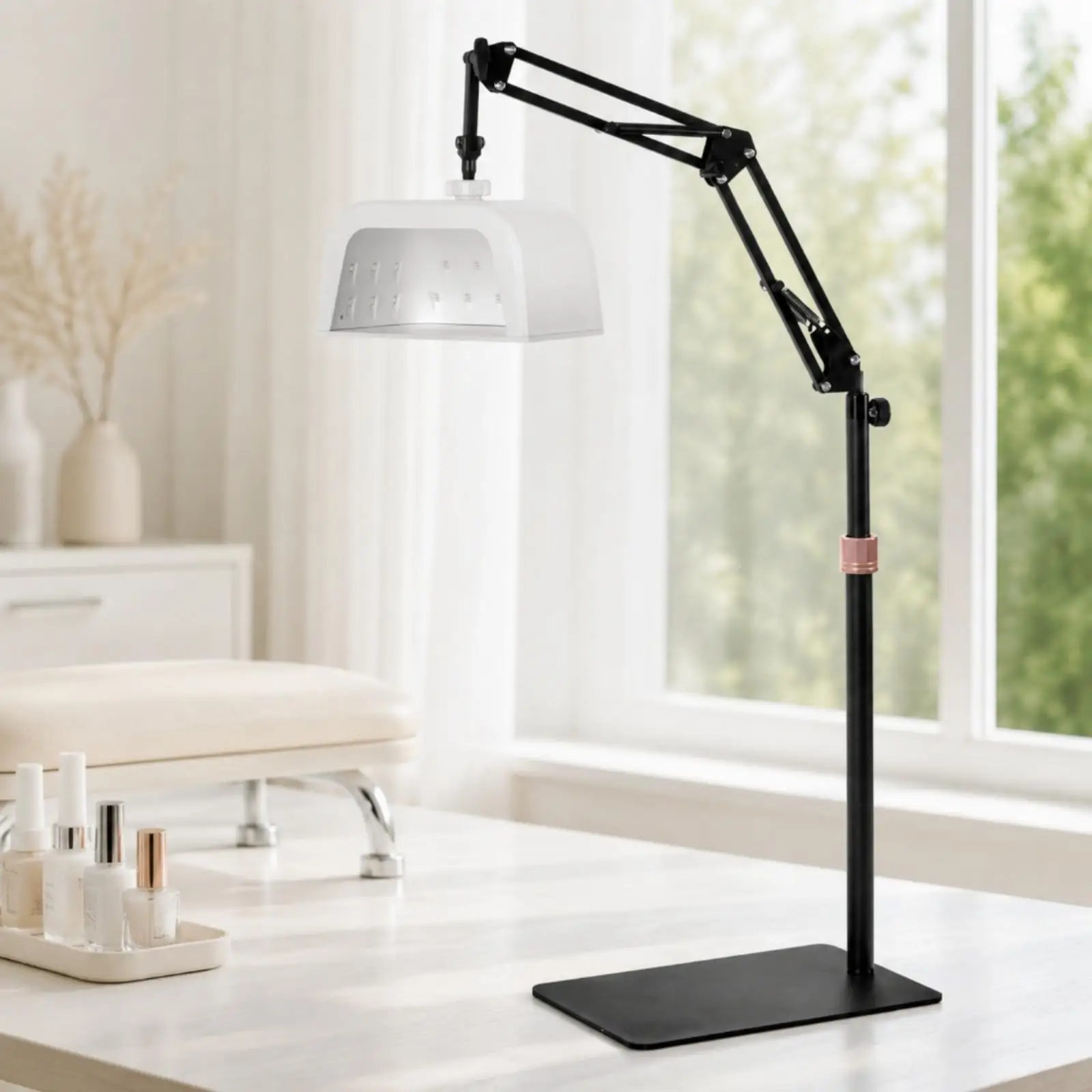 Nail Gel Dryer Lamp with Multi Position Stand for Home Manicure Stations and Compact Beauty Rooms Professional Tool