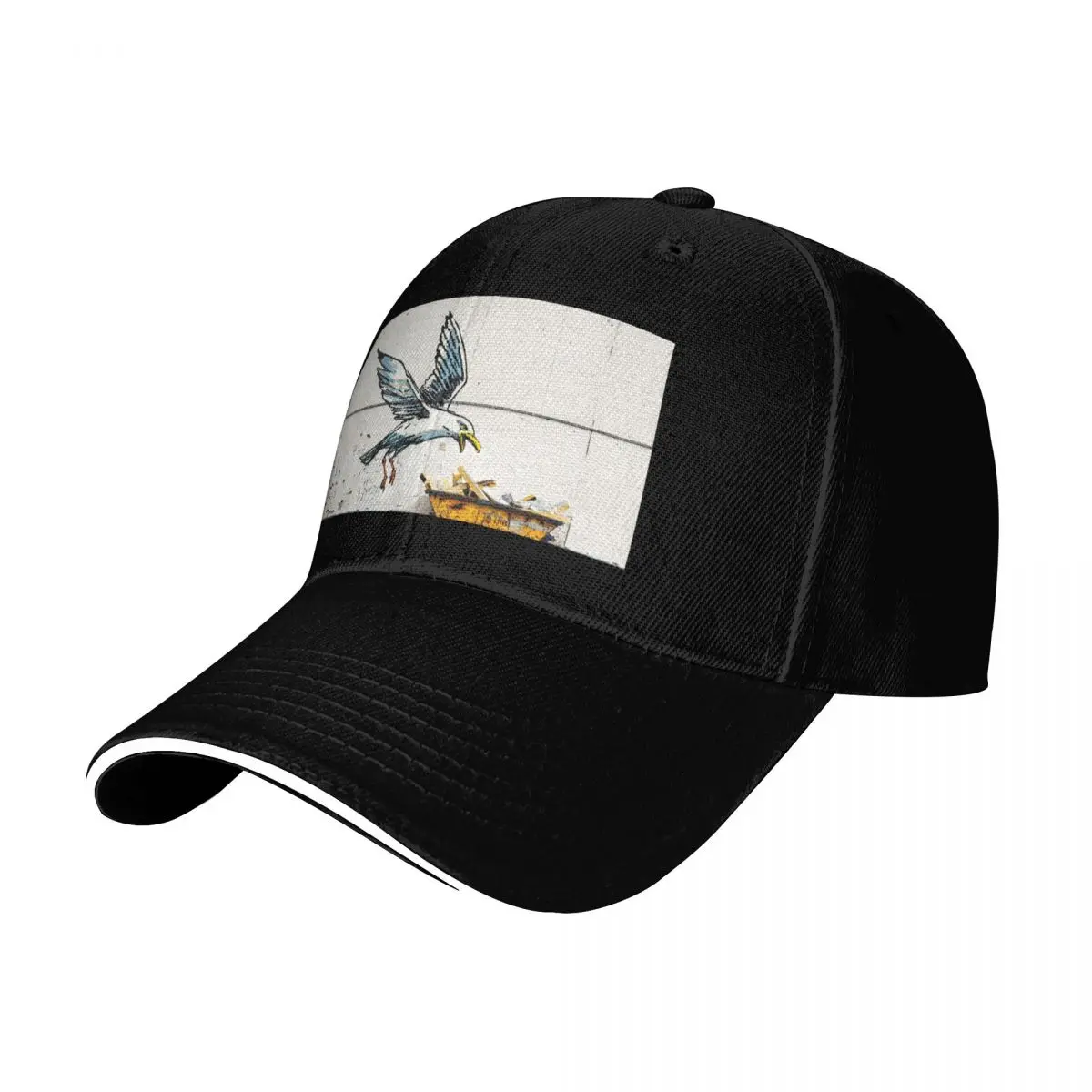 Seagull Stealing Fries - Banksy Baseball Cap Unisex for Men Women Outdoor Golf Running Hiking Summer Beach Travel