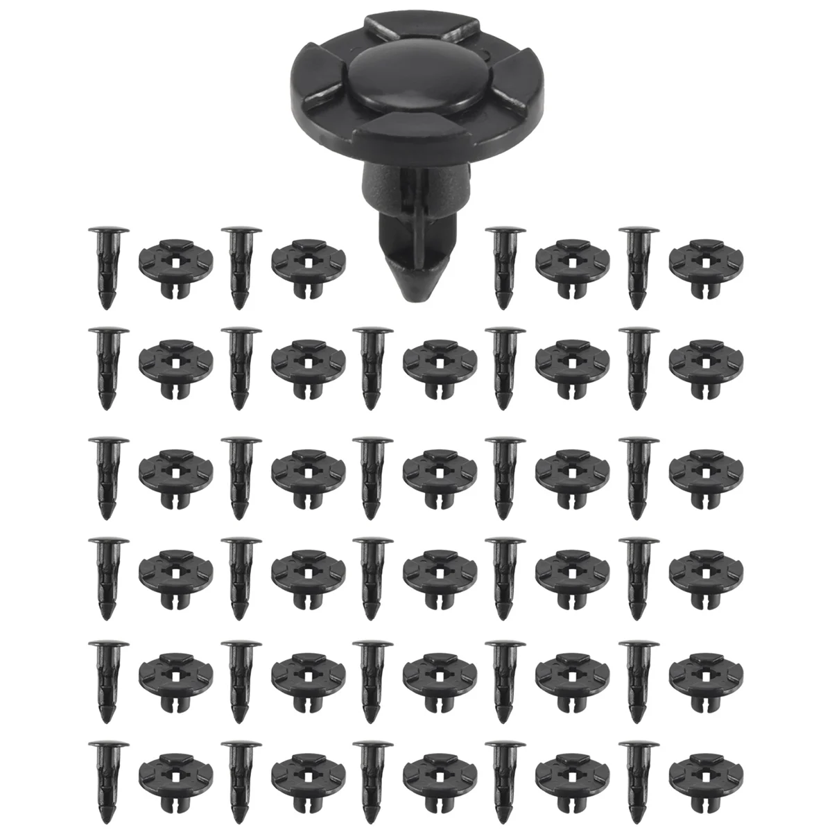 30 pieces Plastic Parts 8 mm Black Hole Bumper Rivet Clip Closure