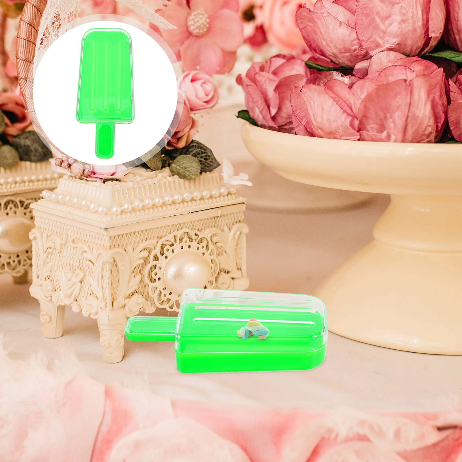 

12 Pcs Ice Cream Candy Box Birthday Treat Containers Gift Shaped Plastic Party Favor Boxes