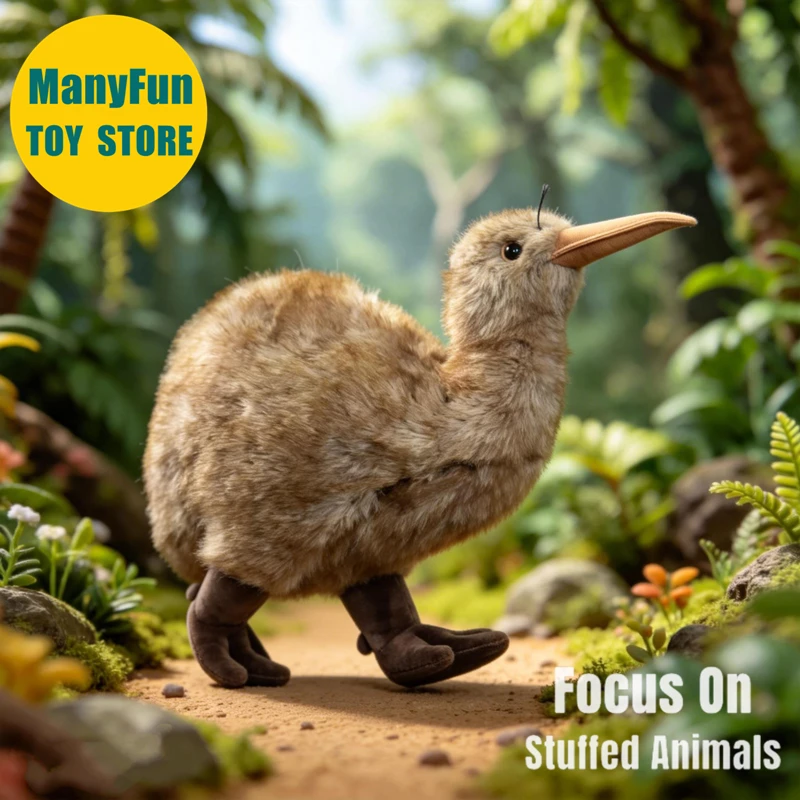 

Realistic Kiwi Bird High Fidelity Tokoeka Plushie Lifelike Apteryx Plush Toy Rhea Flightless Bird Stuffed Animal Simulation Toys