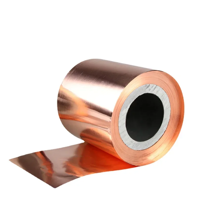 1Meter T2 Copper Sheet Belt Roll Pure Red Copper Plate 0.05~1mm Ultra-thin Copper Foil Strip Grounding Conductive Heat Sink