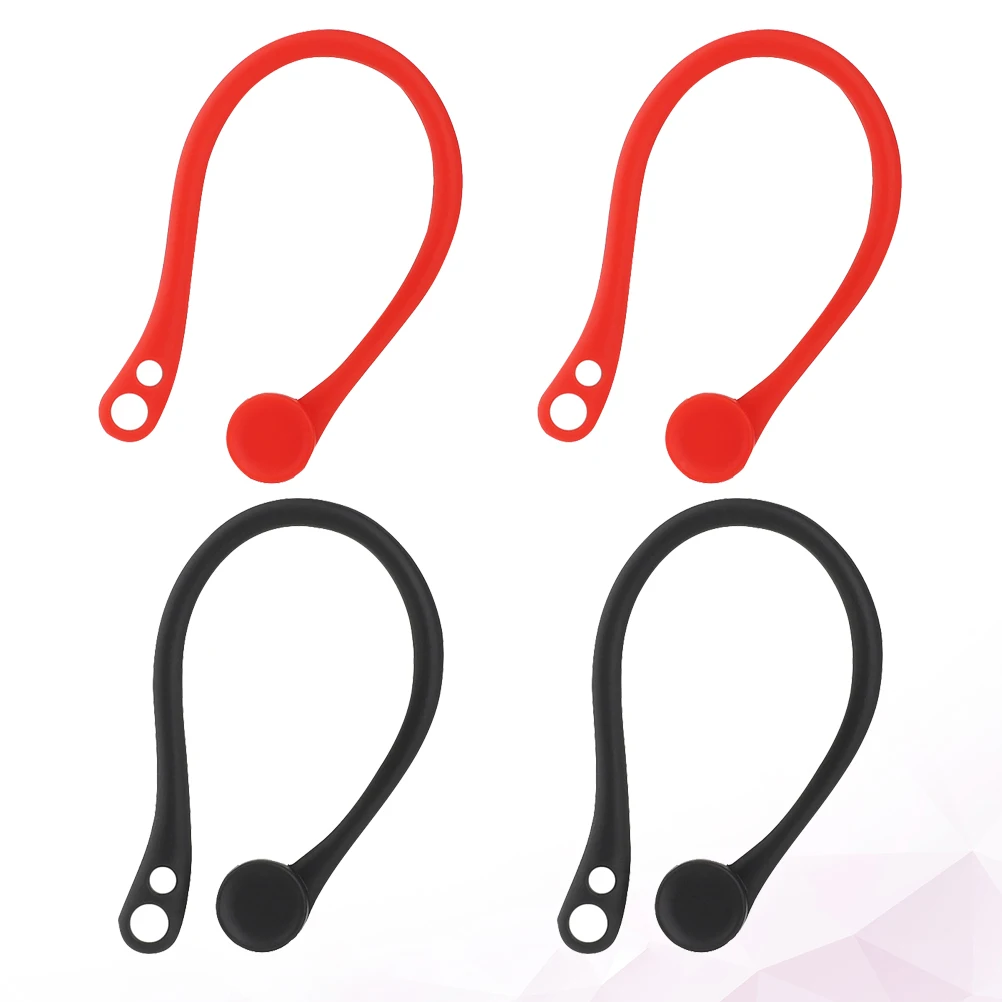 

2 Pairs Silicone Ear Hooks Soft Comfortable Anti Slip Earphone Holders for Running Workout Earbuds Covers Secure Fit Durable