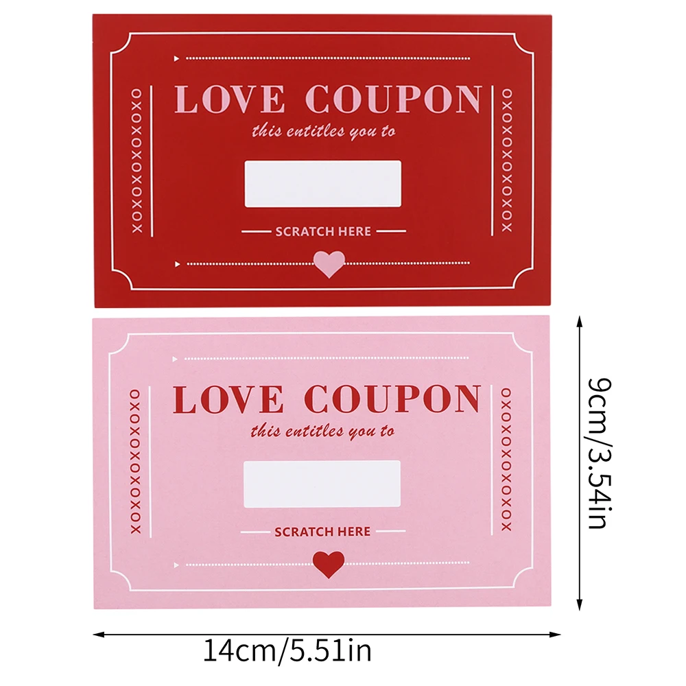 20Pcs Scratch-Off Love Coupons Couple Scratch Off Cards Valentine's Day Wedding Anniversary Creative couple Gifts Supplies view 5