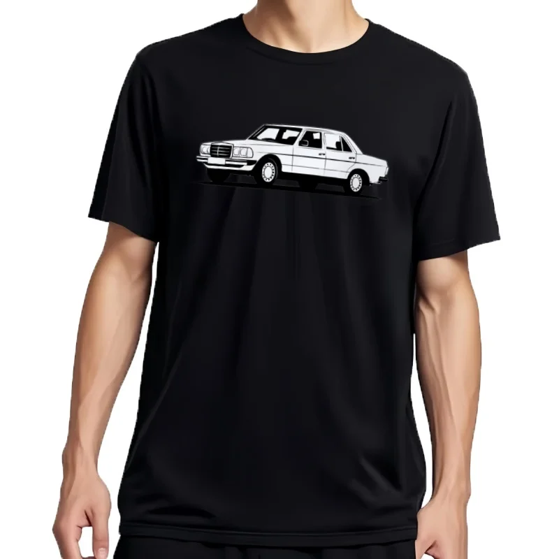 Camisetas blancas de verano para niños, ropa nueva, camiseta con dibujo de chasis antiguo W123, ropa gráfica Harajuku