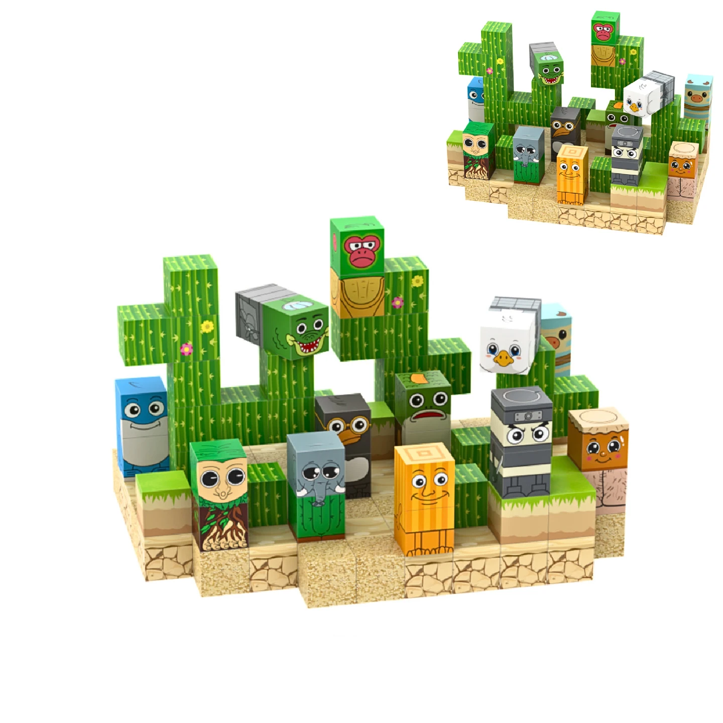 Blocco da costruzione magnetico Tralalero Tralala ‌   Magnete Cube Mine World Set Bombardiro Crocodilo ‌   Figura giocattolo con blocchi magnetici