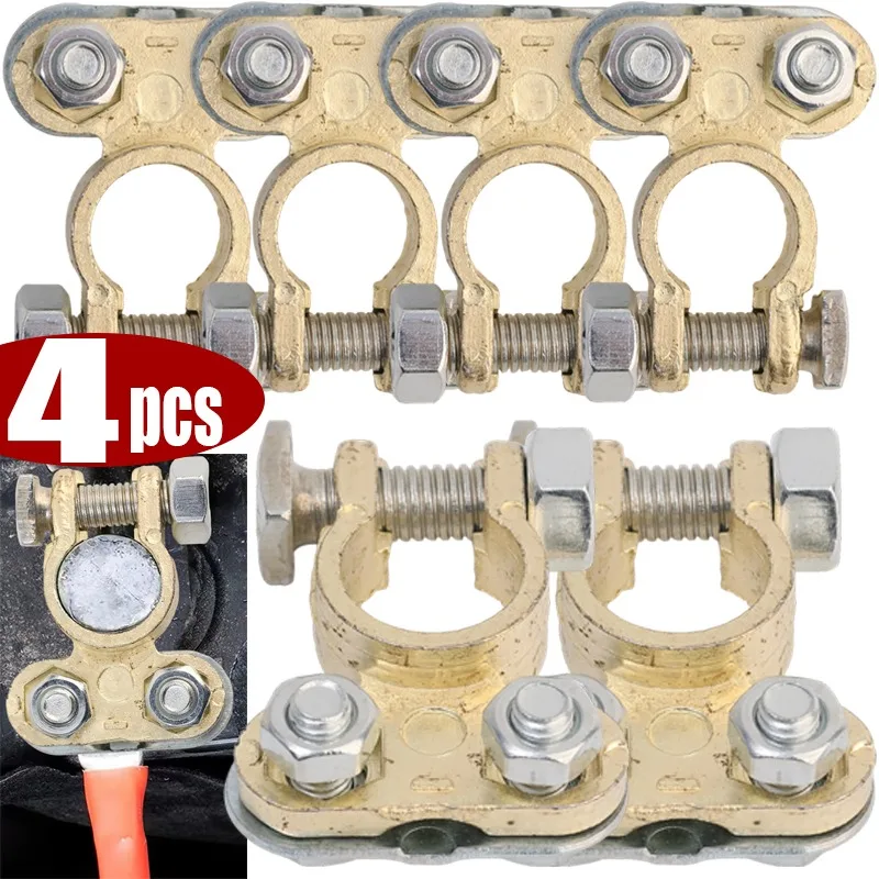 

2/4 шт. разъем автомобильного аккумулятора, зажим для провода аккумулятора, зажим для кабеля из алюминиевого сплава для автомобиля, грузовика и фургона, автоаксессуары