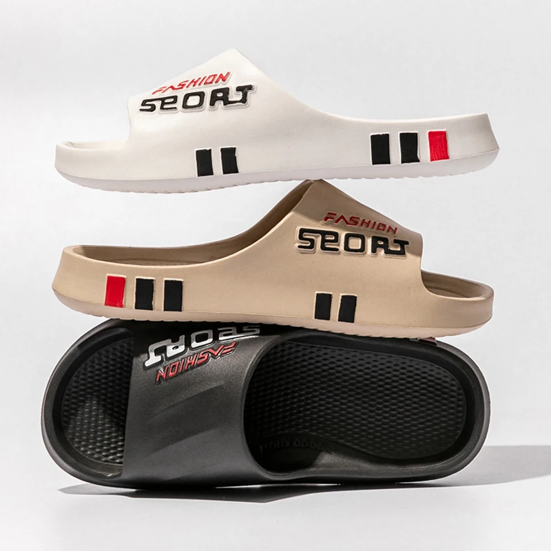 Fashion Men Massage Slippers Indoor Outdoor Sandals Beach Flip Flop Thick Sole Women Slides Summer Non-Slip Men Shower Slippers