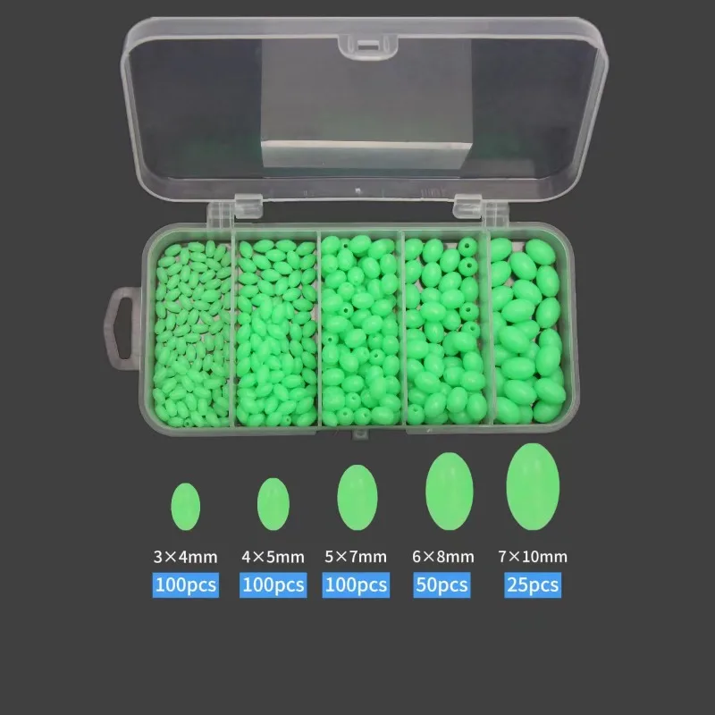 Olive Type Bean Block Lure Fish Plastic Hard Beads Bead Block Fishing Gear Anti-collision Beans 2 Boxes