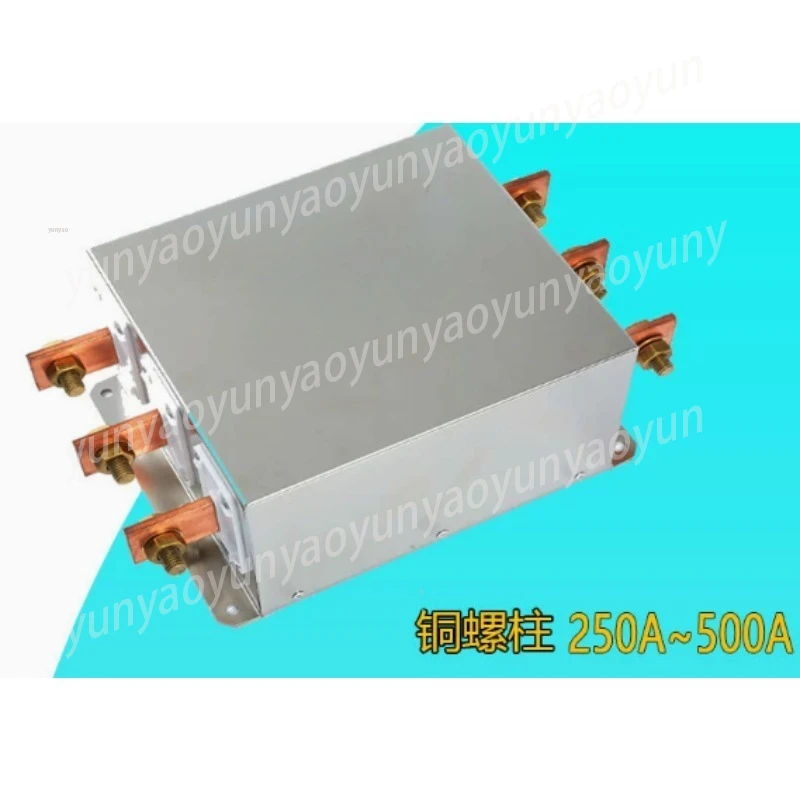 

Трехфазный фильтр помех для сети переменного тока, двухступенчатые медные винтовые клеммы, 380В 440В для инверторных приводов